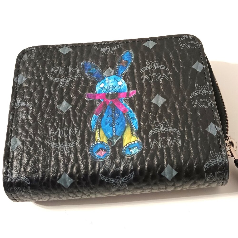 MCM Wallet with blue bunny